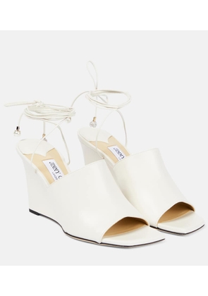 Jimmy Choo Elyna leather wedge sandals