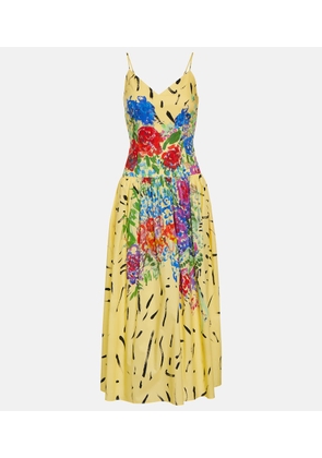 Christopher Kane Floral cotton midi dress