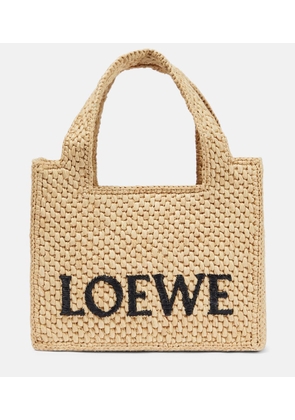 Loewe Paula's Ibiza logo raffia tote bag