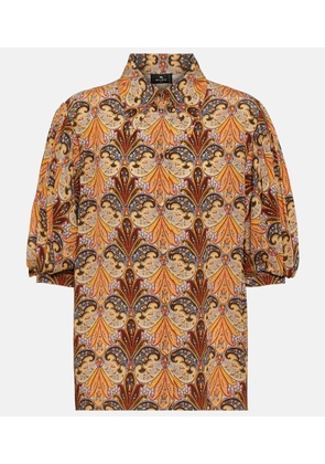 Etro Printed silk top