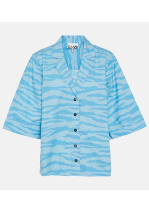 Ganni Printed cotton shirt