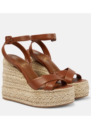 Christian Louboutin Mariza Zeppa leather espadrille sandals