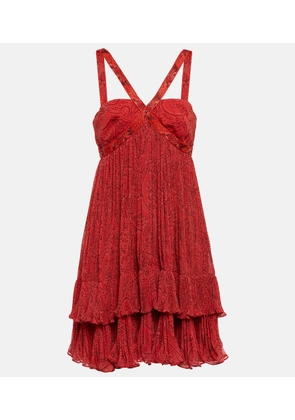 Etro Printed halter minidress