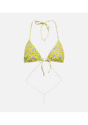 Bananhot Embellished printed bikini top