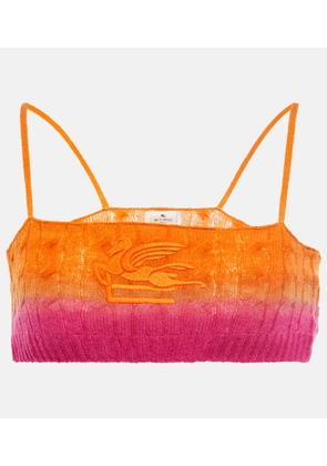 Etro Colorblocked wool bralette
