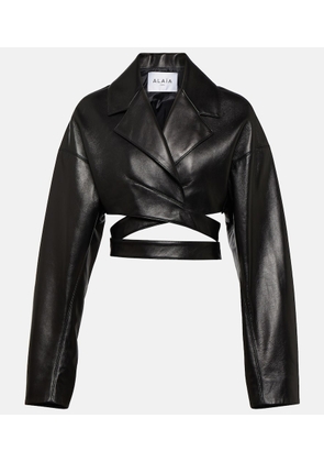 Alaia Cropped leather jacket