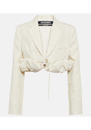 Jacquemus La Croissant linen-blend jacket