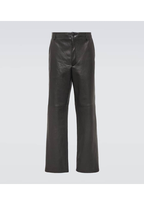 Prada Leather straight pants