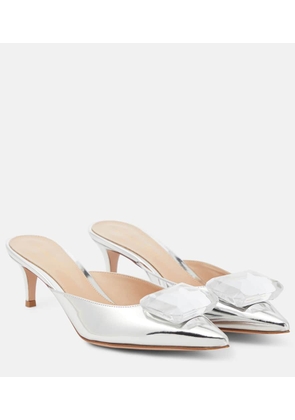 Gianvito Rossi Jaipur 55 embellished metallic leather mules