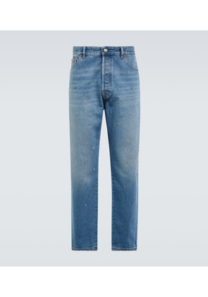 Valentino Rockstud cotton denim jeans