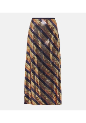 Rixo Kelly sequined midi skirt