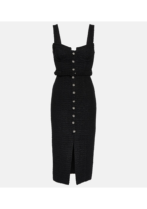 Self-Portrait Boucle midi dress