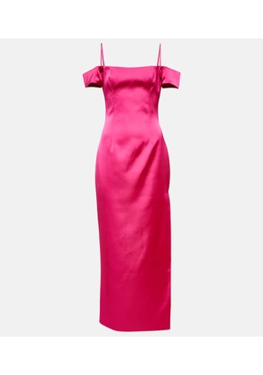 Rasario Off-shoulder satin gown