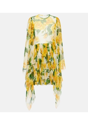 Dolce&Gabbana Floral silk chiffon minidress