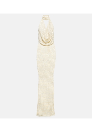 Aya Muse Sequined halterneck maxi dress