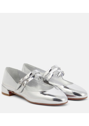 Christian Louboutin Sweet Jane metallic leather Mary Jane flats