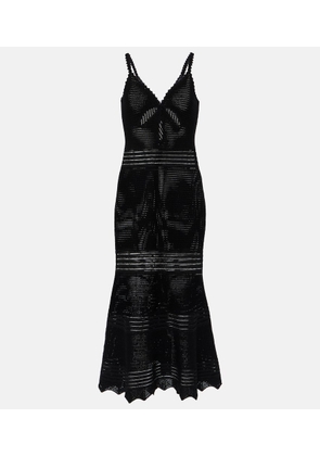 Self-Portrait Crochet midi dress