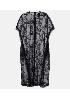 Simone Rocha Embellished overlay-tulle midi dress
