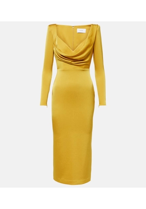 Alex Perry Draped satin crepe midi dress
