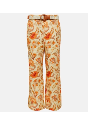 Zimmermann Junie cropped linen flared pants
