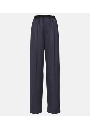 Bottega Veneta Striped high-rise wool straight pants