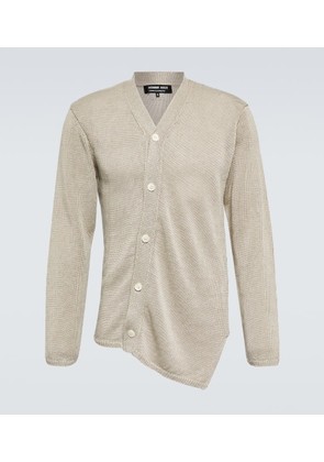 Comme des Garcons Homme Deux Asymmetrical linen cardigan