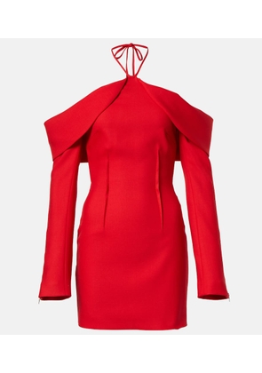 David Koma Wool-blend minidress