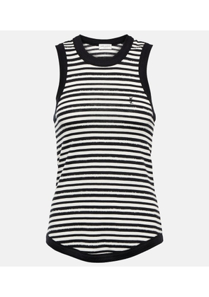 Saint Laurent Cassandre striped jersey top