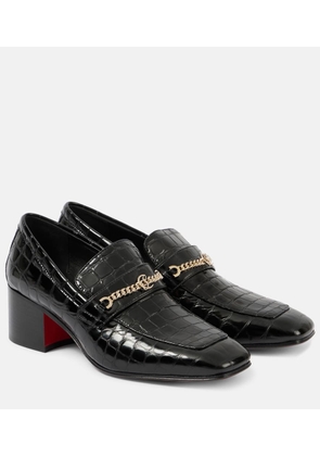 Christian Louboutin MJ Moc croc-effect leather loafers
