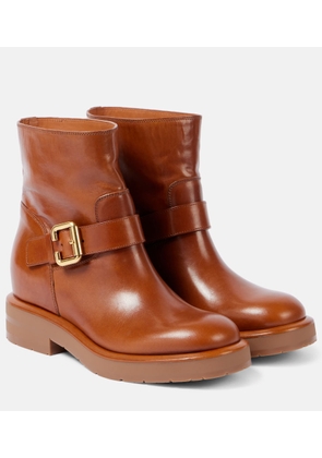 Chloe Coddington leather biker boots