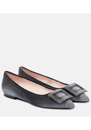 Roger Vivier Gommettine denim ballet flats