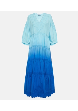 Juliet Dunn Ombre cotton poplin maxi dress