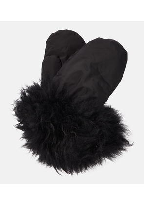 Yves Salomon Down shearling-trimmed mittens