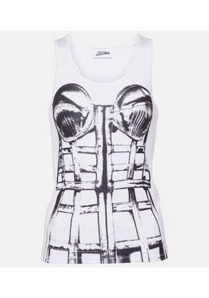 Jean Paul Gaultier Cage trompe l'oil printed tank top