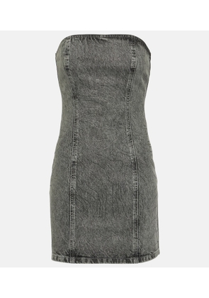 Rotate Rhinestone-embellished denim minidress