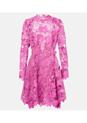 Oscar de la Renta Floral lace minidress