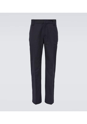 Valentino Rockstud canvas straight pants