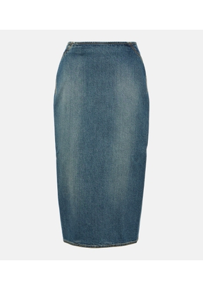 Alaia Denim pencil skirt