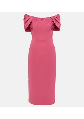 Rebecca Vallance Anais off-shoulder crepe midi dress