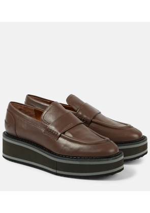 Clergerie Bahati leather platform loafers