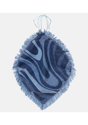 Pucci Marmo halterneck denim top