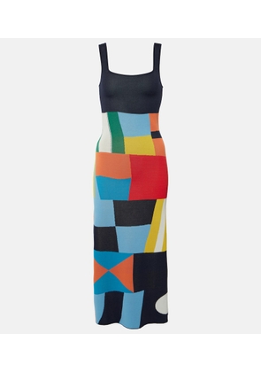 Staud Katie colorblocked midi dress