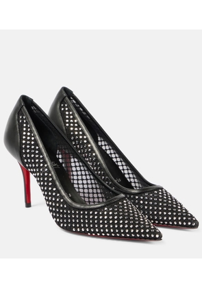 Christian Louboutin Apostropha 80 embellished mesh pumps