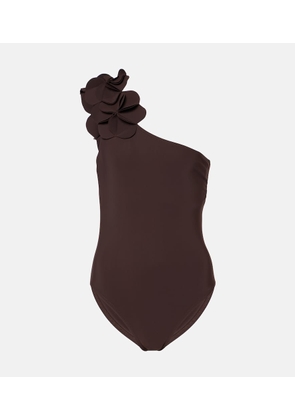 Karla Colletto Tess floral one-shoulder swimsuit