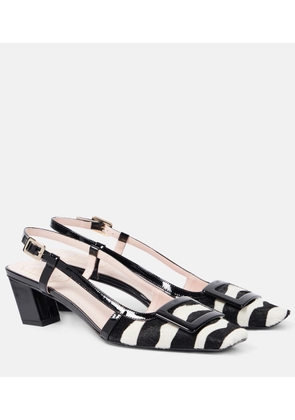 Roger Vivier Belle Vivier 45 calf hair slingback pumps