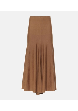 Khaite Mayu knitted wool midi skirt