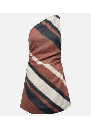 Faithfull Marga gathered linen minidress