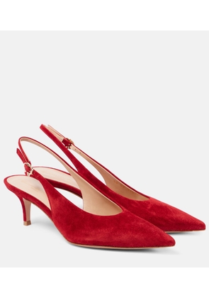 Gianvito Rossi Robbie suede slingback pumps
