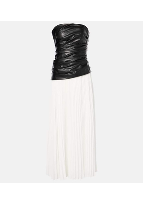 Simkhai Arie strapless faux leather midi dress