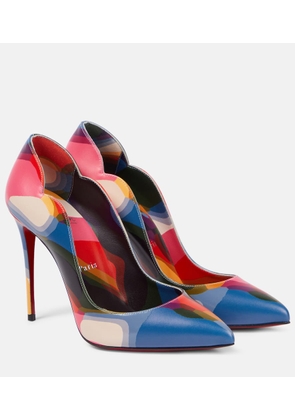 Christian Louboutin Hot Chick 100 printed leather pumps